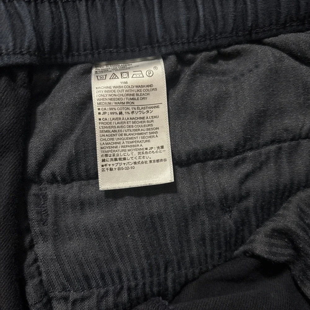 Banana Republic Mens‎ Travel Jogger Pants XL Navy Blue Performance Mid Rise Tie